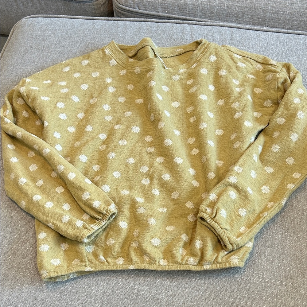Rylee and cru Yellow Floral Sweatshirt